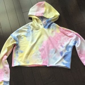 Super Cute Cropped Tye-Dye Hoodie